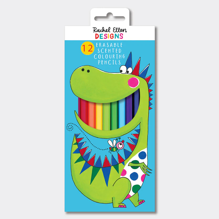 Rachel Ellen Scented Colouring Pencils 12pk (Dinosaur)