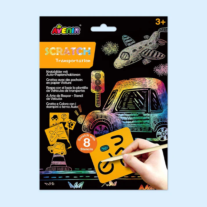 Avenir Scratch With Stencil (Transportation)