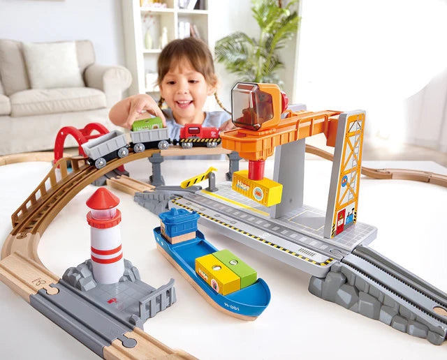 Hape Sea & Rail Cargo Transportation Set