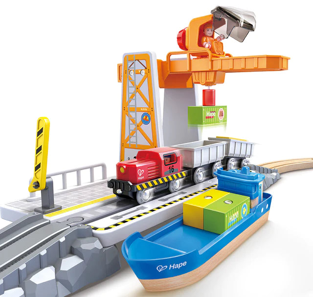 Hape Sea & Rail Cargo Transportation Set