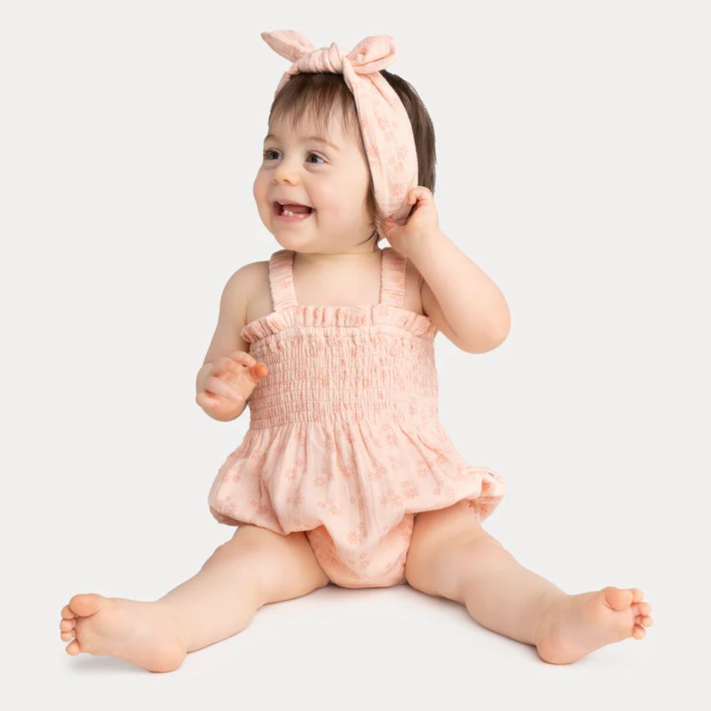 KYND Baby Shirred Romper (Ditsy Floral)