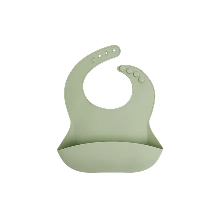 Petite Eats Silicone Baby Bib (Fern Large)