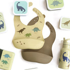 A Little Lovely Company Silicone Bib 2pk (Dinosaurs)