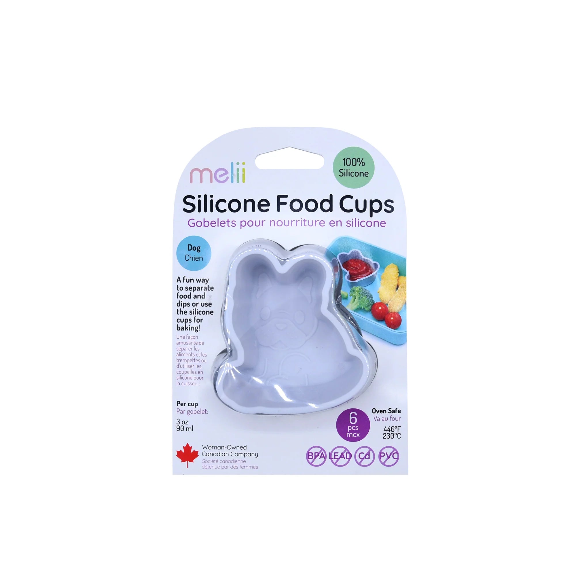 Melii Silicone Food Cups 6pk (Dog)