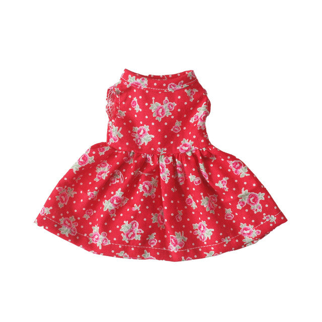 Alimrose Small Doll Dress (Red Floral)