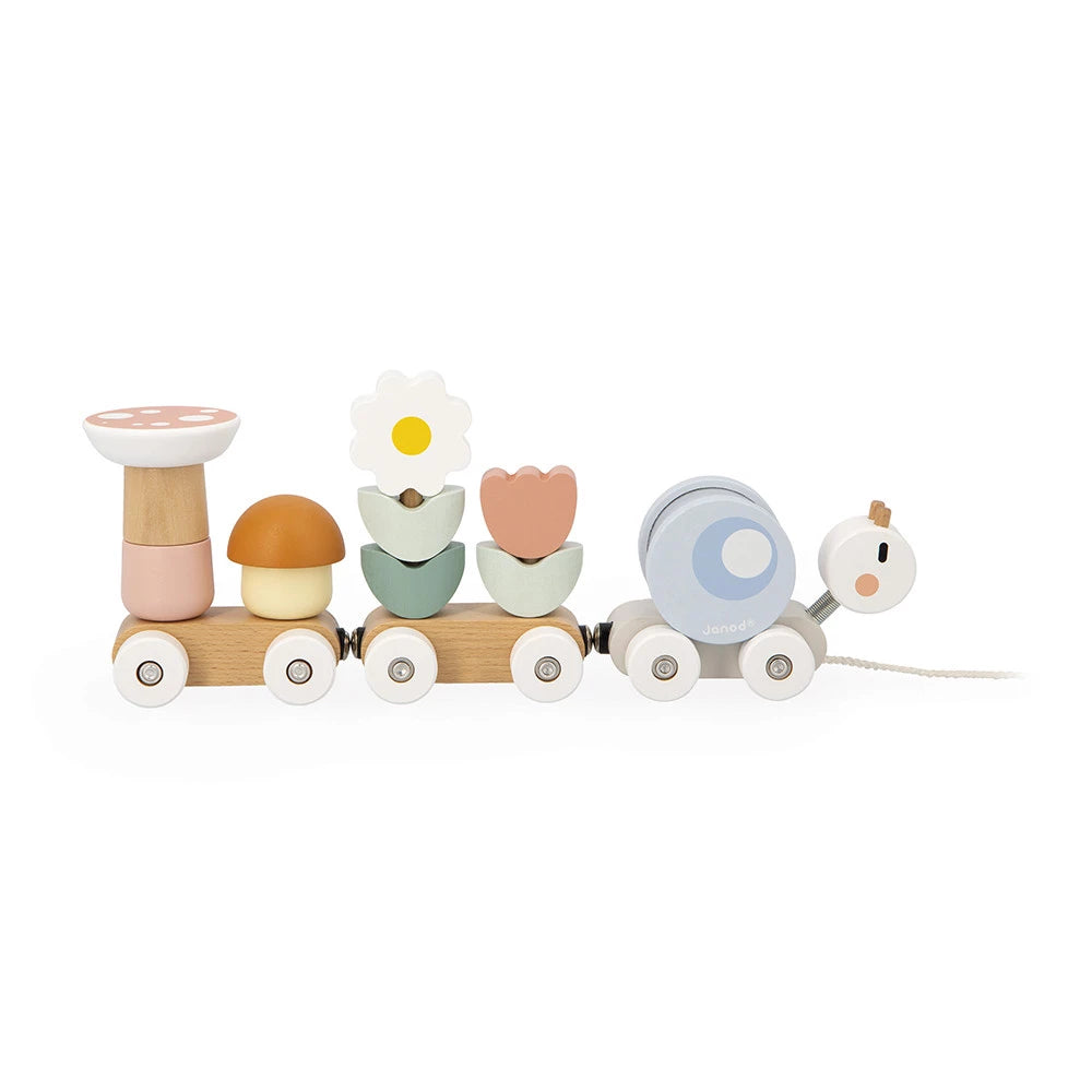 Janod Wooden Snail Stacking Train