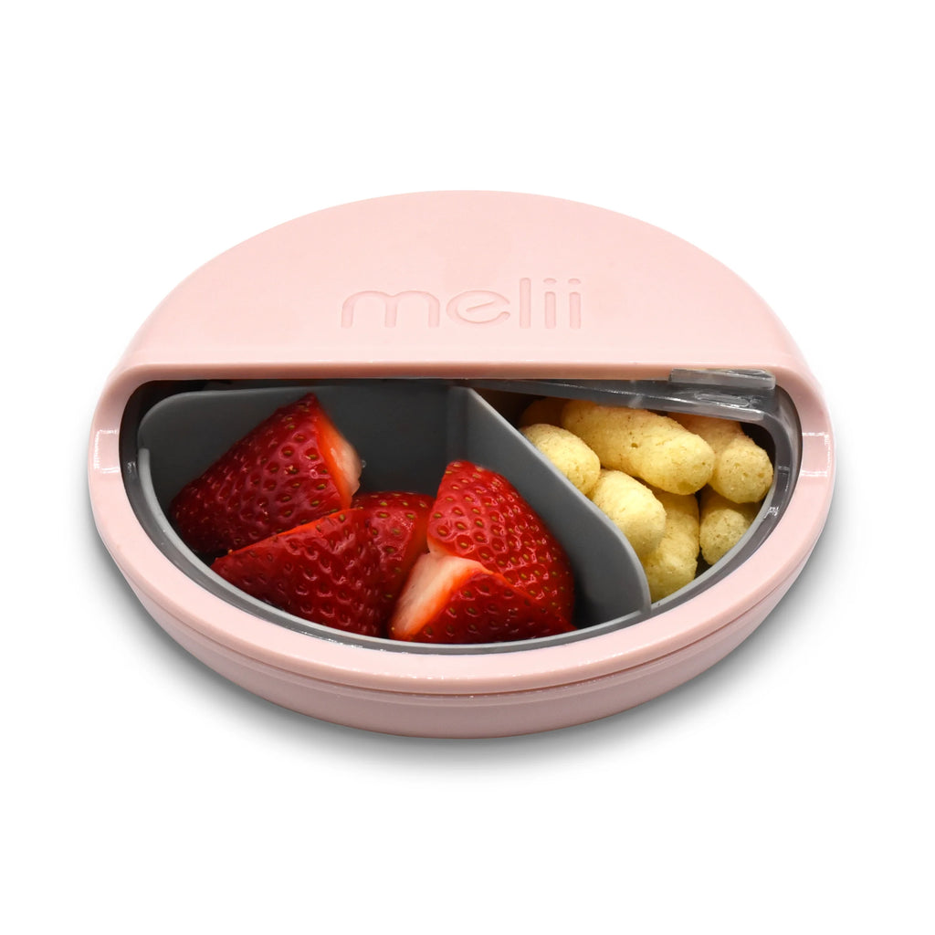 Melii Spin Snack Container (Pink & Grey)