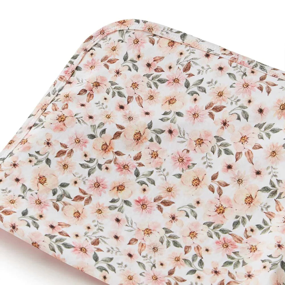 Snuggle Hunny Kids Baby Jersey Wrap & Topknot Set (Spring Floral)