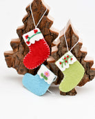 Tara Treasures Felt Christmas Stockings Ornaments (Set of 3)