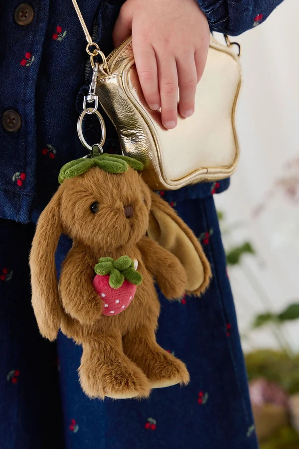 Jamie Kay Snuggle Bunnies - Strawberry Penelope Keyring (Oak)