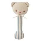 Alimrose Ted Stick Rattle (Chambray Stripe)
