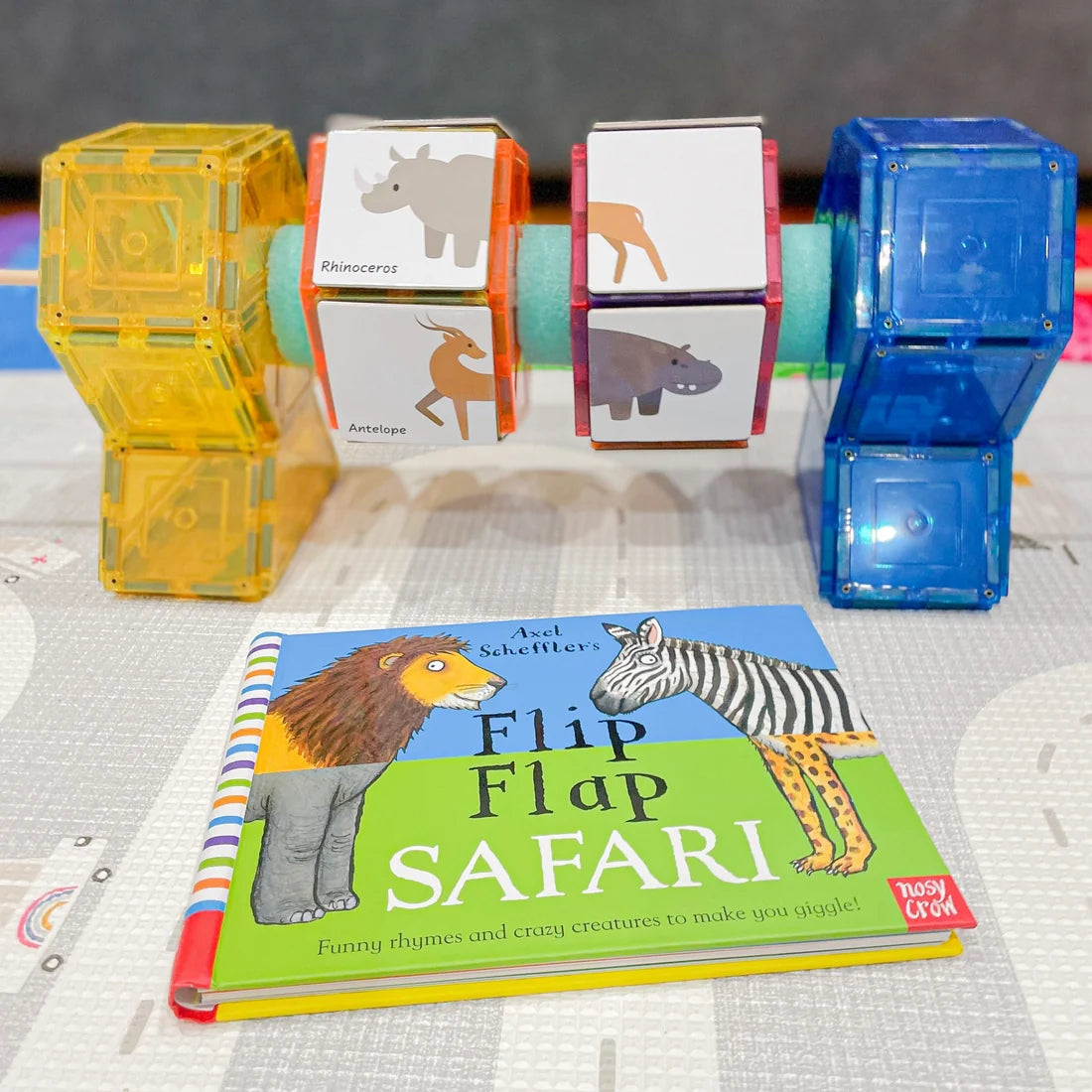 TileTek Magnetic Tiles 40pc Tile Toppers (Animal Pack)