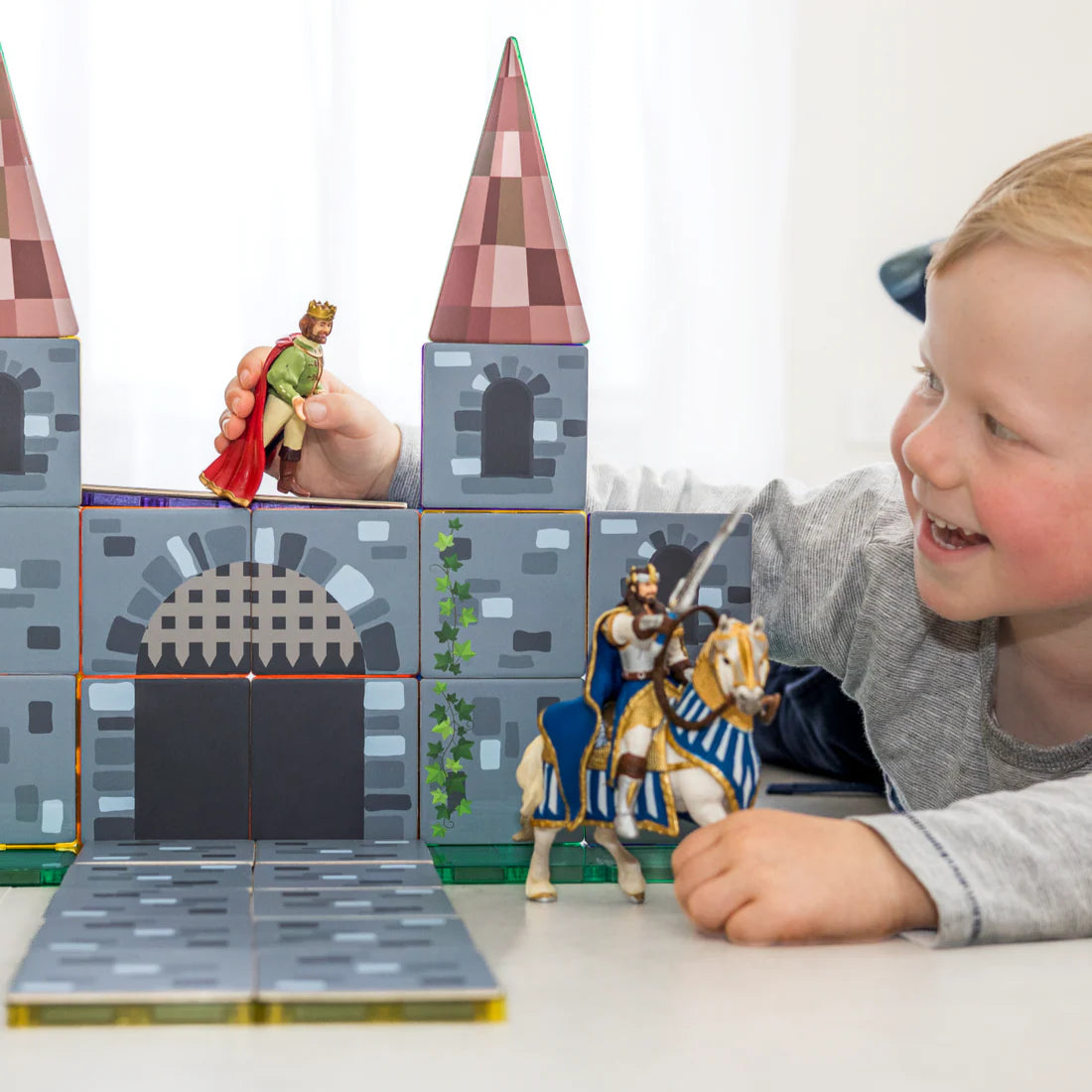 TileTek Magnetic Tiles 40pc Tile Toppers (Castle Pack)