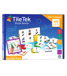 TileTek Magnetic Tiles 40pc Tile Toppers (Lowercase Alphabet Pack)