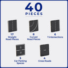 TileTek Magnetic Tiles 40pc Tile Toppers (Road Pack)