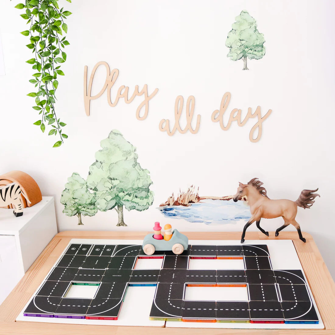 TileTek Magnetic Tiles 40pc Tile Toppers (Road Pack)