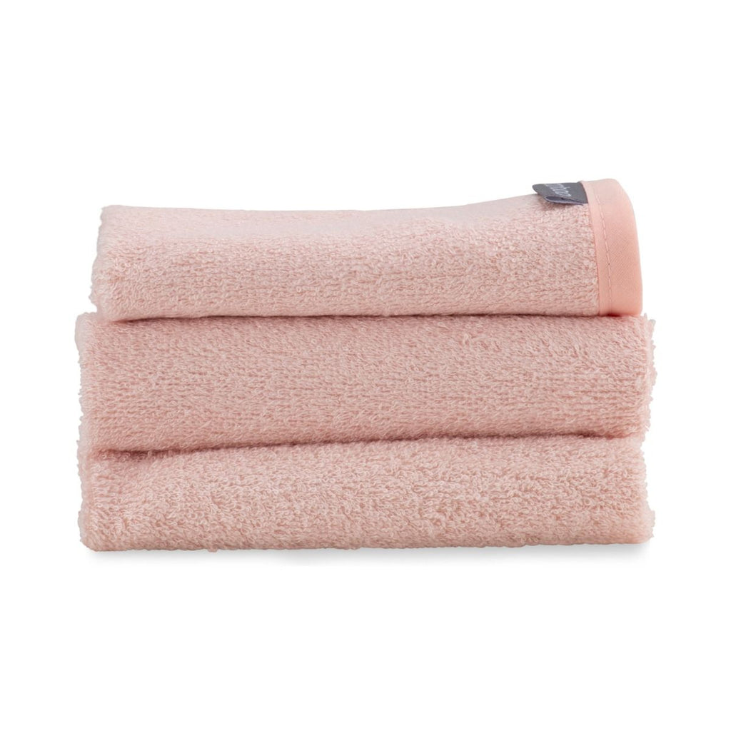 Little Linen Towelling Washcloths 3pk (Dusty Rose)