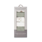 Little Linen Towelling Washcloths 6pk (Farmyard Lamb)