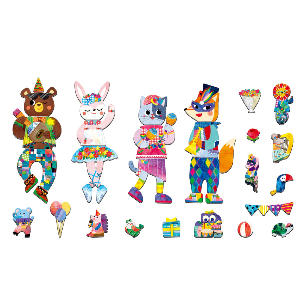 Mier Edu Travel Magnetic Puzzle (Animal Music)
