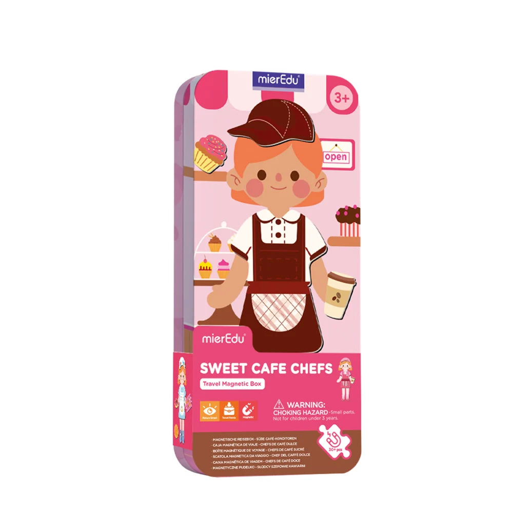 Mier Edu Travel Magnetic Puzzle (Sweet Cafe Chefs)