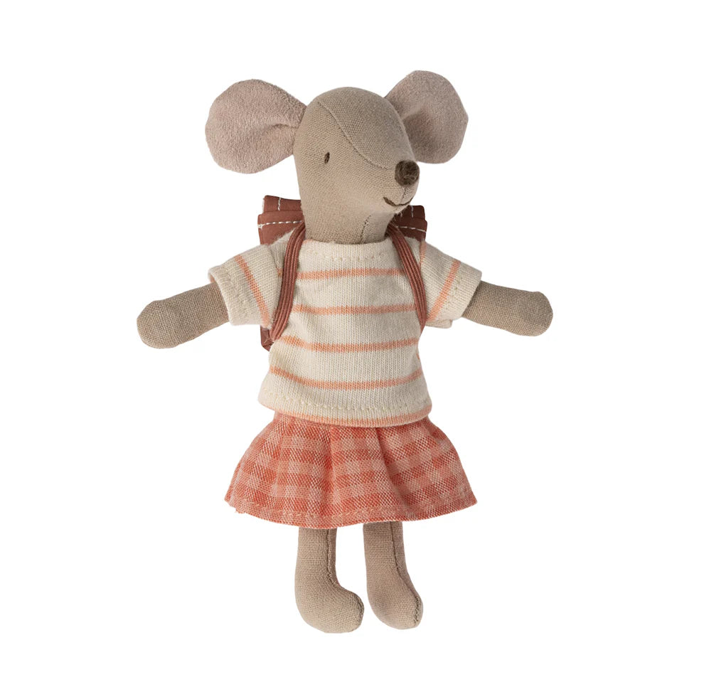 Maileg Tricycle Mouse Big Sister (Coral)