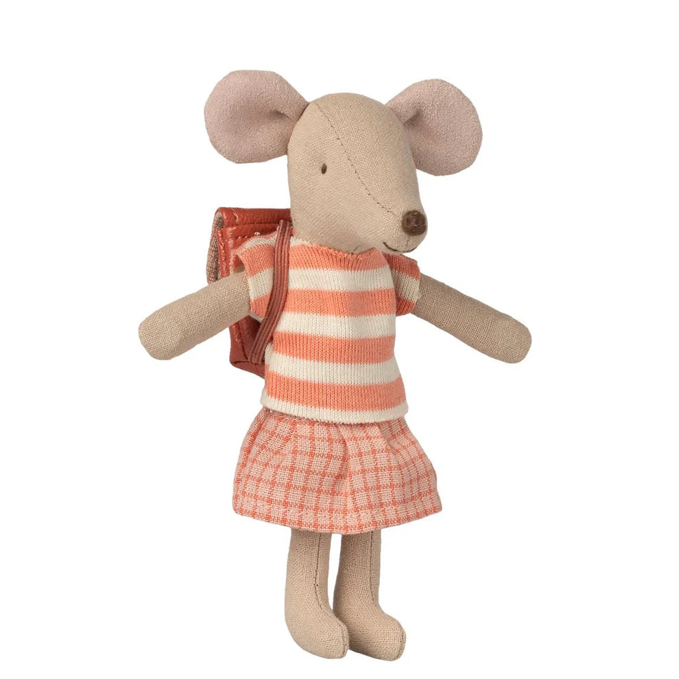 Maileg Tricycle Mouse Big Sister (Coral)