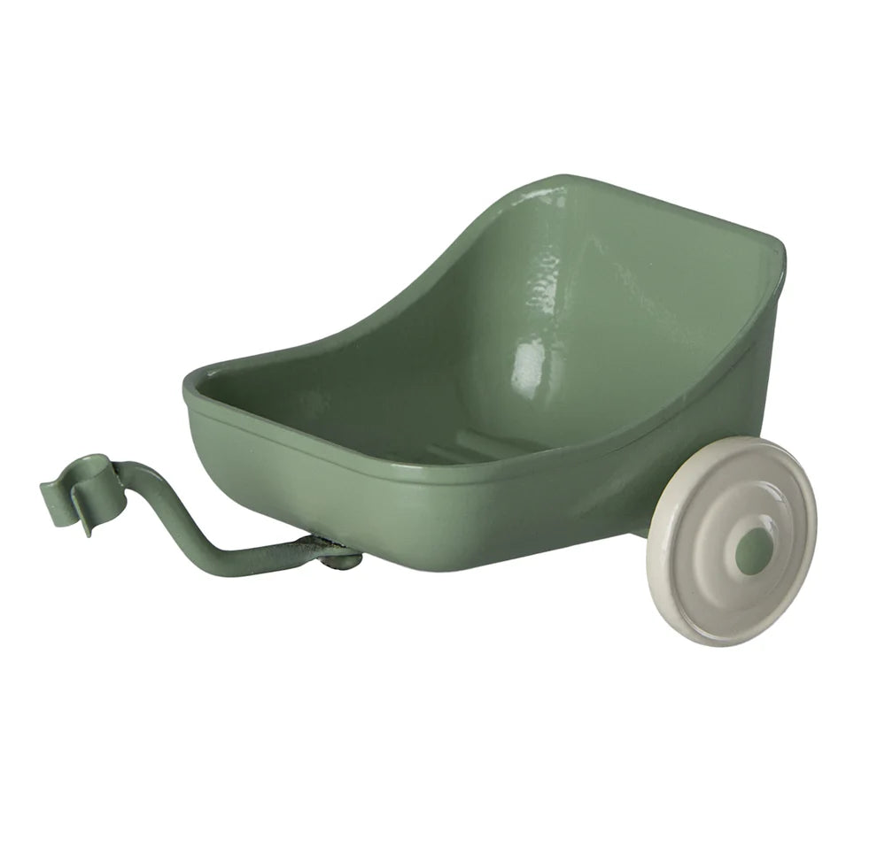 Maileg Tricycle Trailer Mouse (Green)