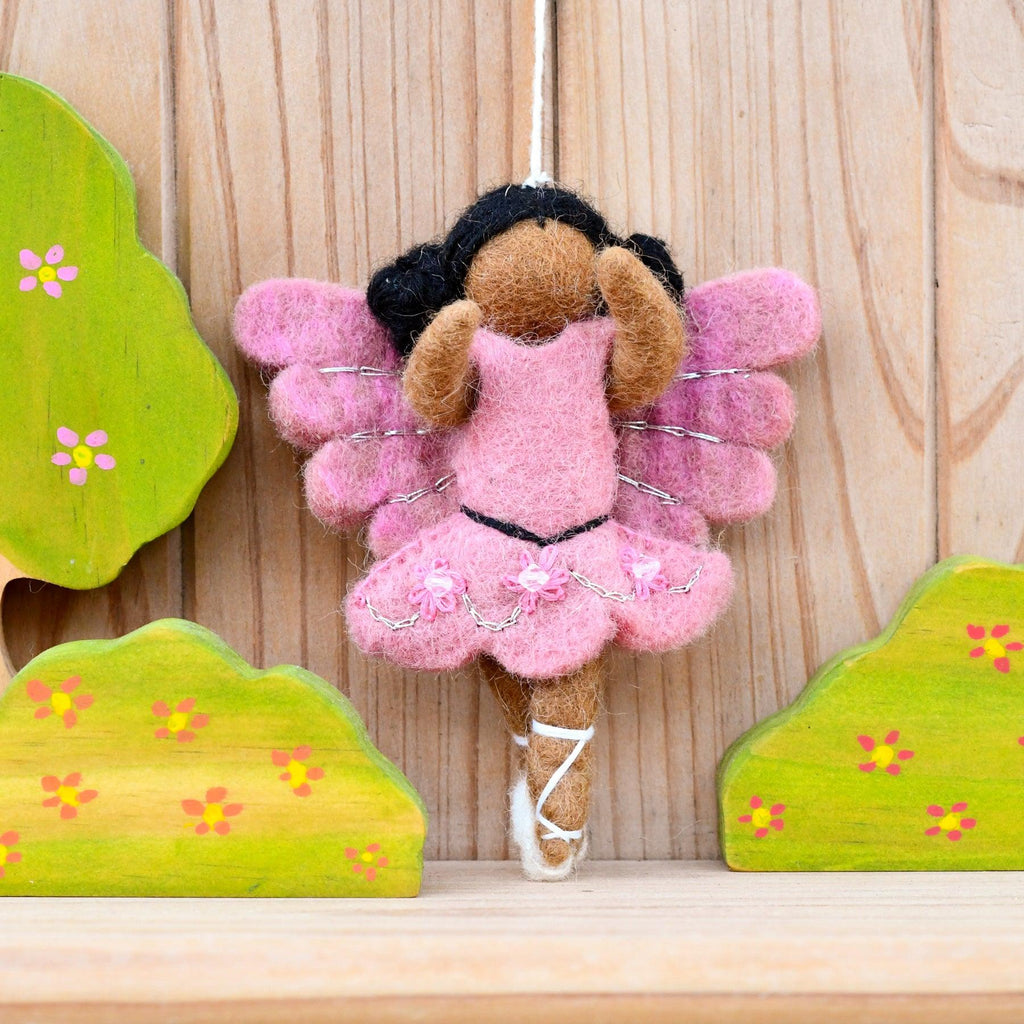 Tara Treasures Felt Waldorf Ballerina (Pink Dress)