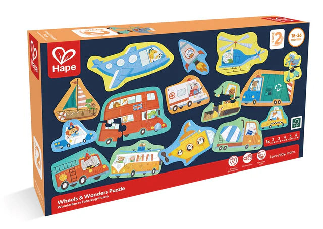 Hape Wheels & Wonders Puzzle Set