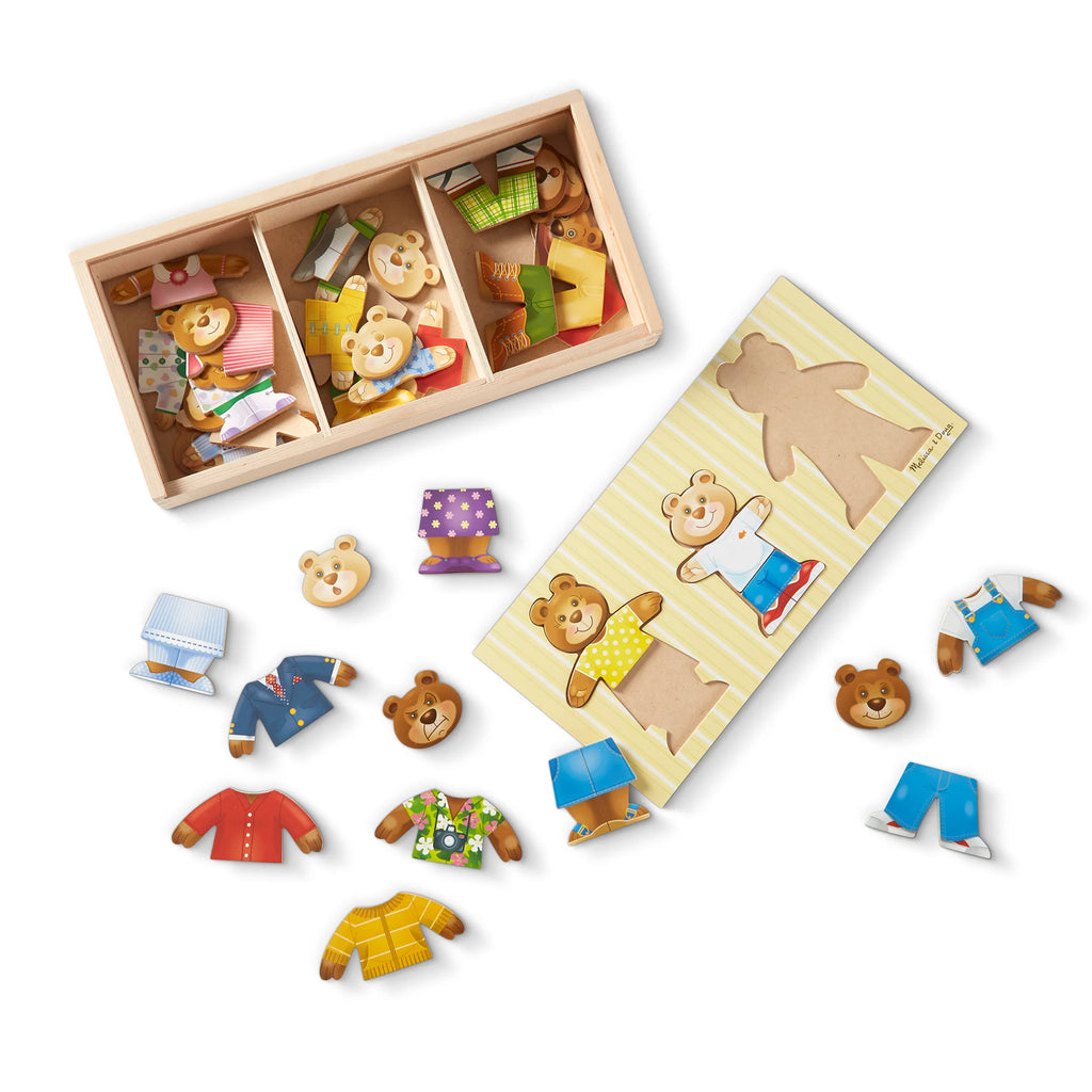 Melissa & Doug Wooden Bear Family Dress Up