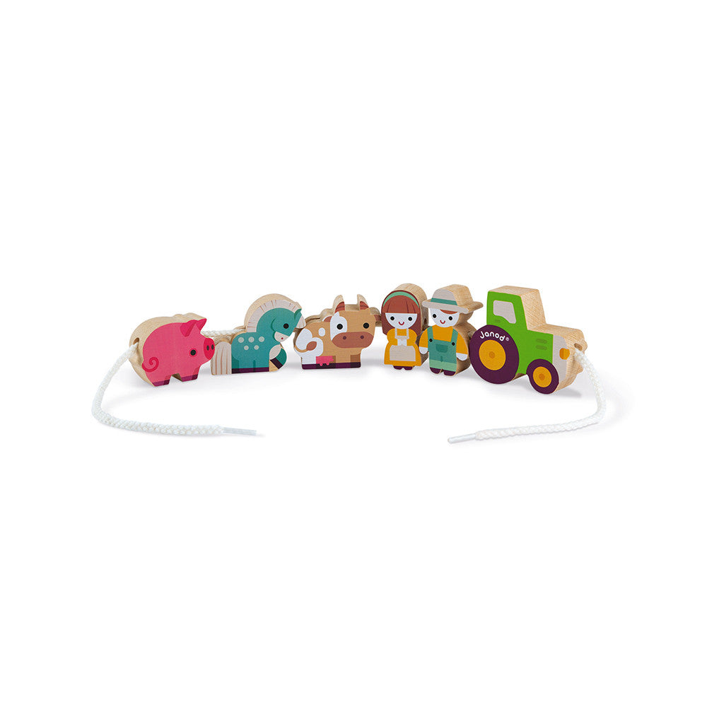 Janod Wooden Farm Bead String
