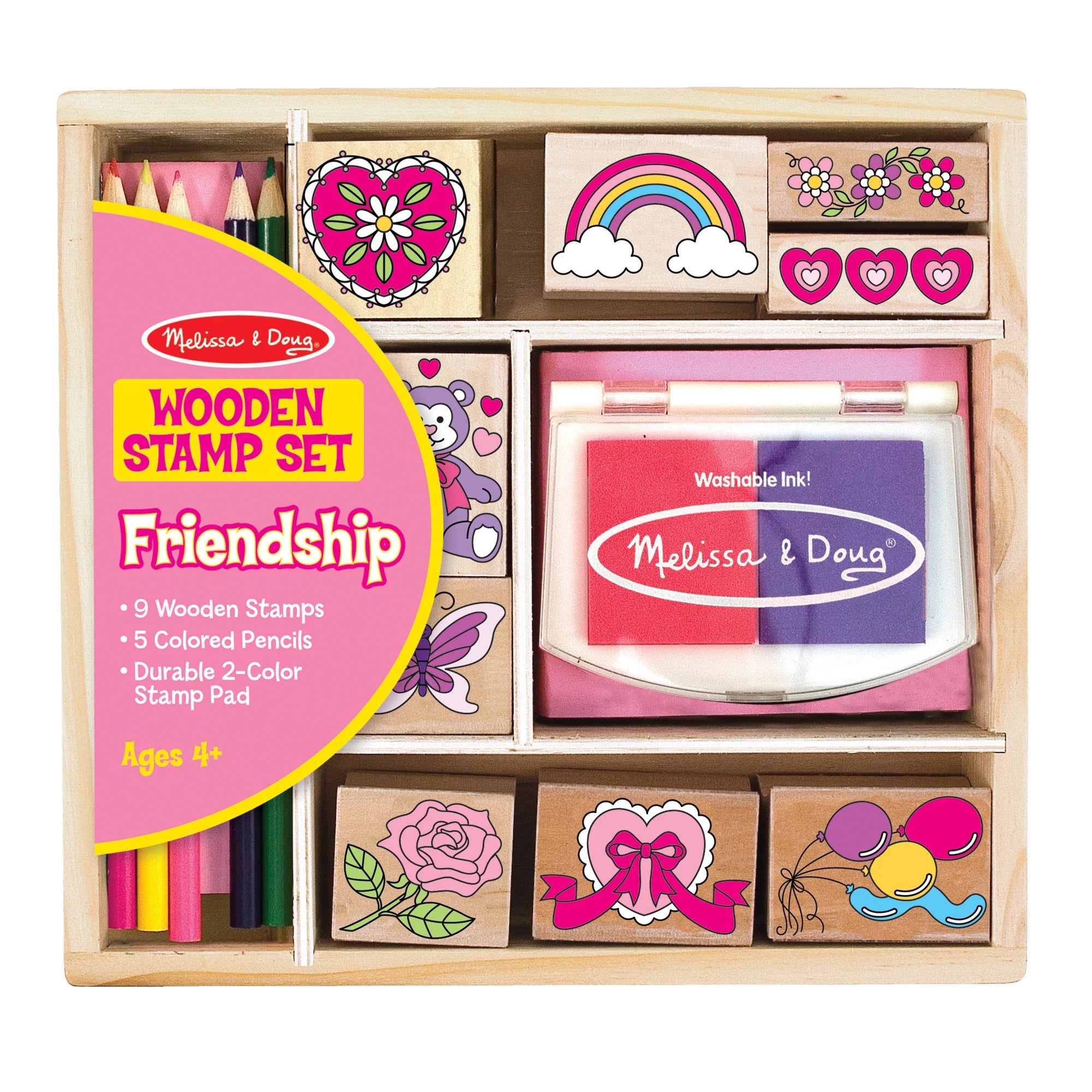 Melissa & Doug Wooden Stamp Set (Friendship)