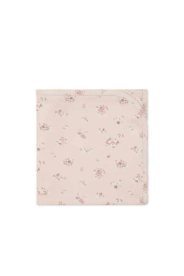 Jamie Kay Organic Cotton Wrap Blanket (Petite Fleur Soft Peony)