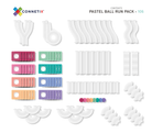 connetix magnetic ball run set in pastel colourway
