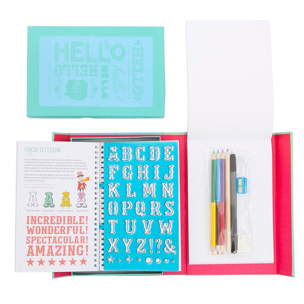 tiger tribe the lovely book of lettering kit