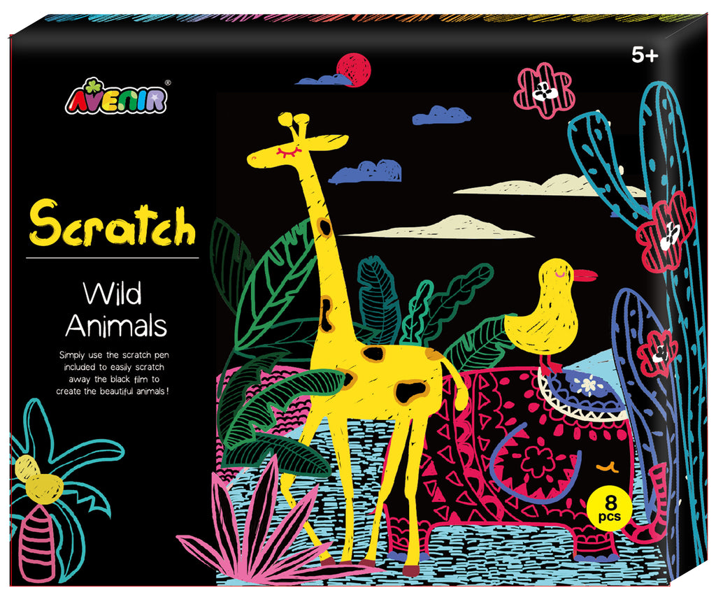 avenir scratch wild animals kit