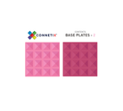 connetix magnetic tiles 2 piece  pink & berry  base plate pack