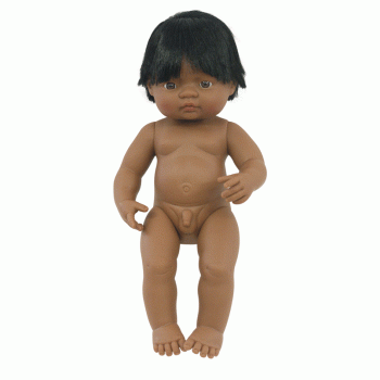miniland 38cm anatomically correct hispanic boy doll