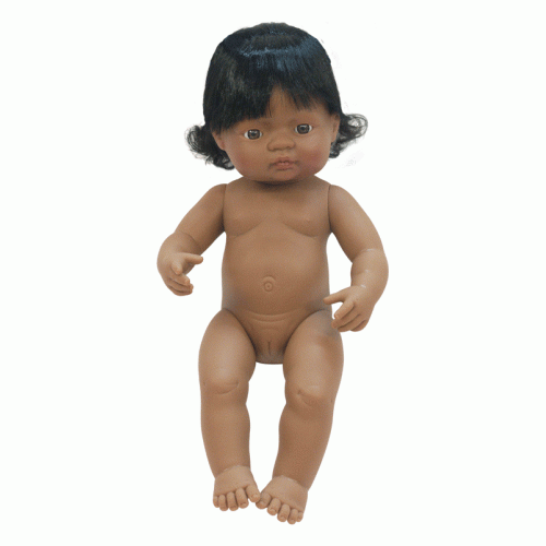 miniland 38cm anatomically correct hispanic girl doll