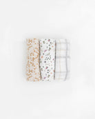 Little Unicorn 3 Pack Cotton Muslin Swaddles (Garden Bees)