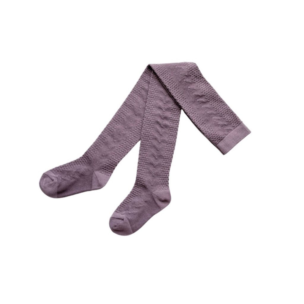 B&B Footed Tights (Dusky Violet)