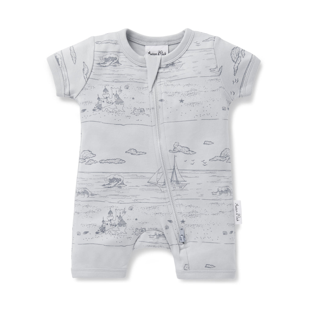 aster and oak organic cotton baby romper