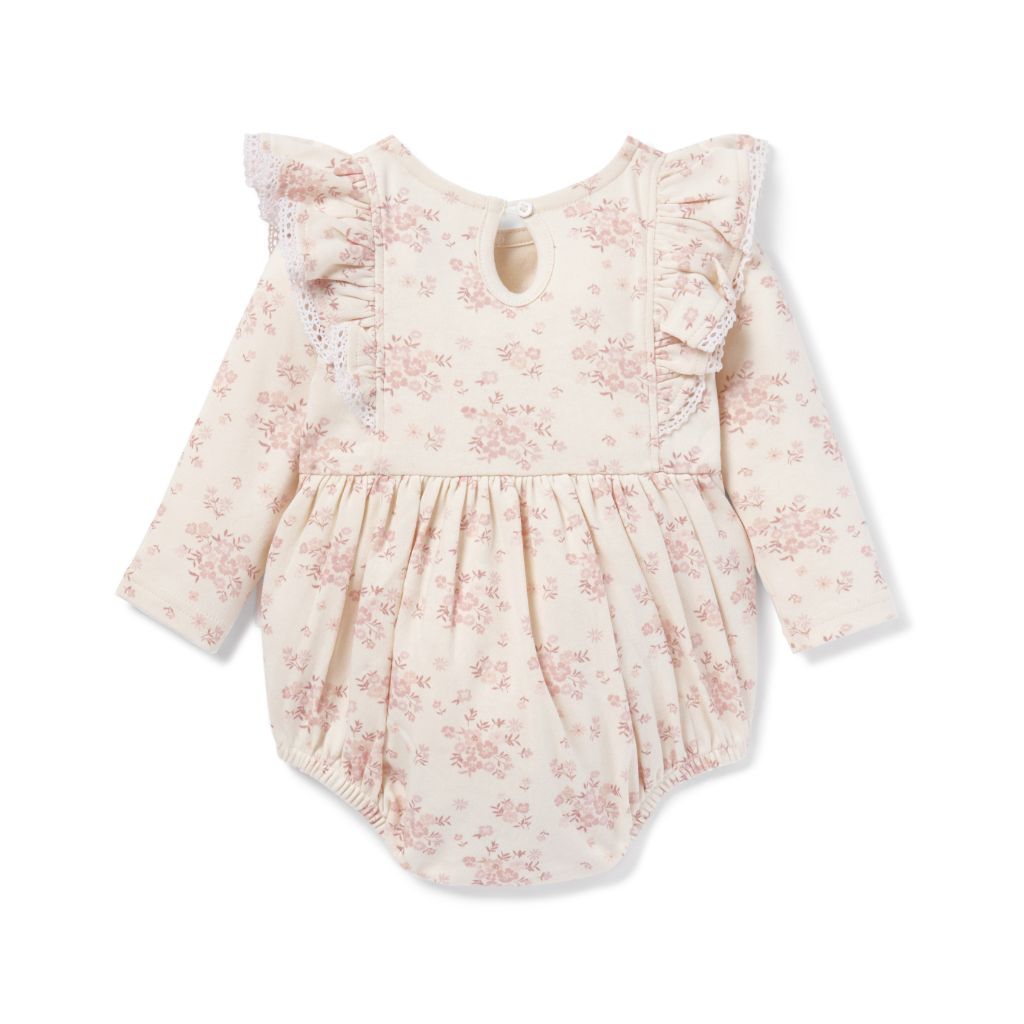 A&O Emmy Floral Bubble Romper (Natural)