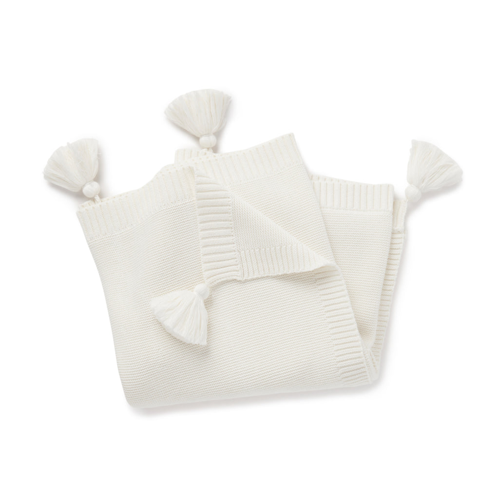 A&O Chunky Knit Blanket (Off White)