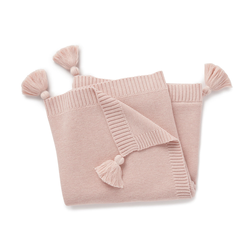 A&O Chunky Knit Blanket (Pink)