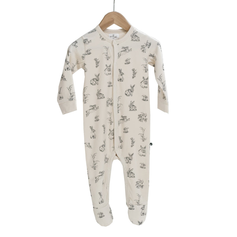 burrow & be baby sleep suit in almond burrowers