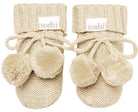 toshi baby booties in oatmeal