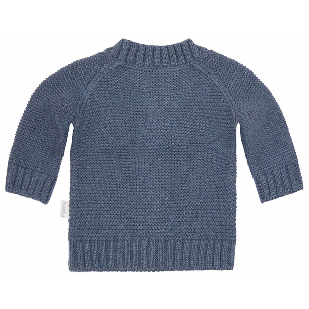 Toshi Organic cotton Andy Cardigan in moonlight blue