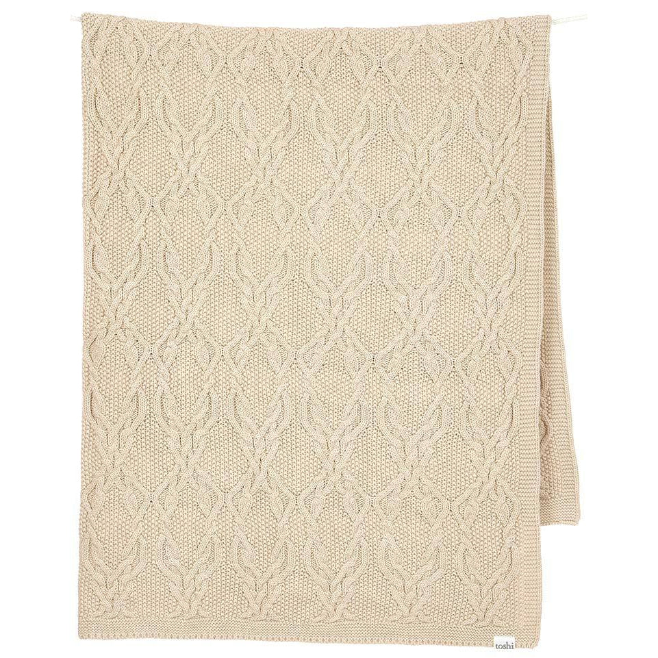 toshi organic cotton baby blanket in oatmeal
