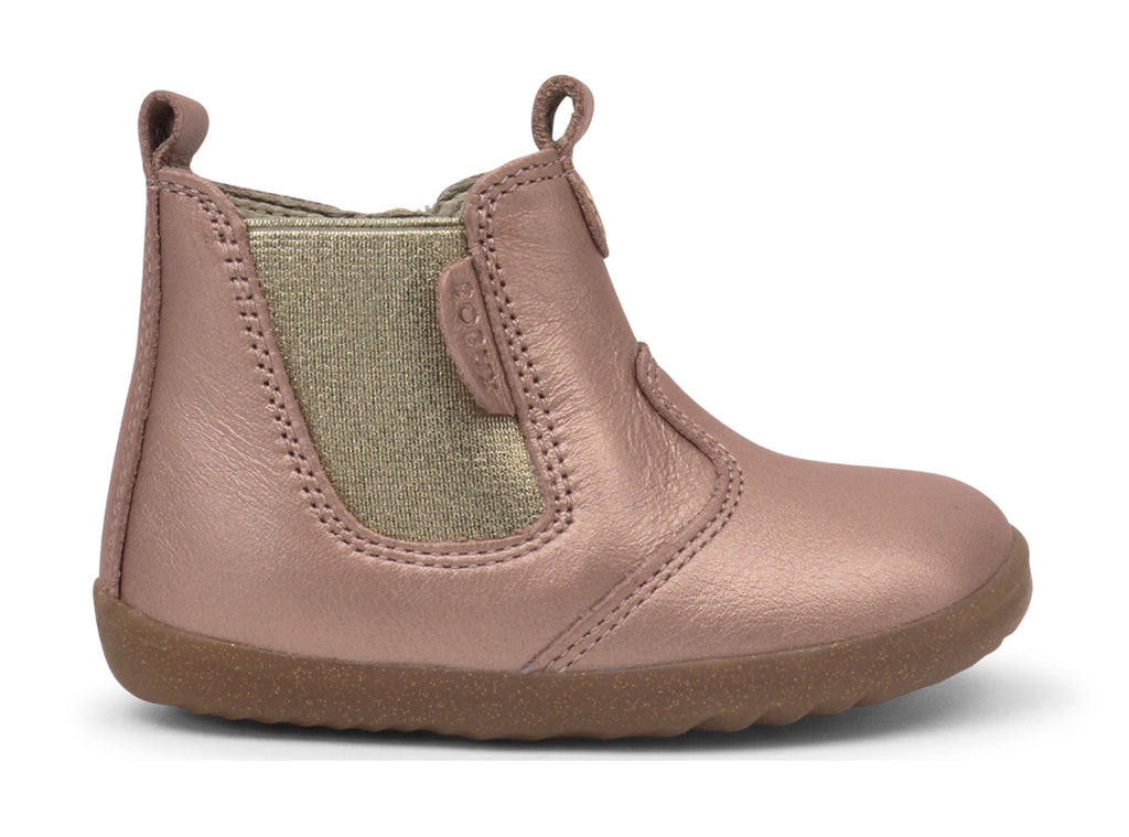 bobux step up jodhpur boots in rose gold